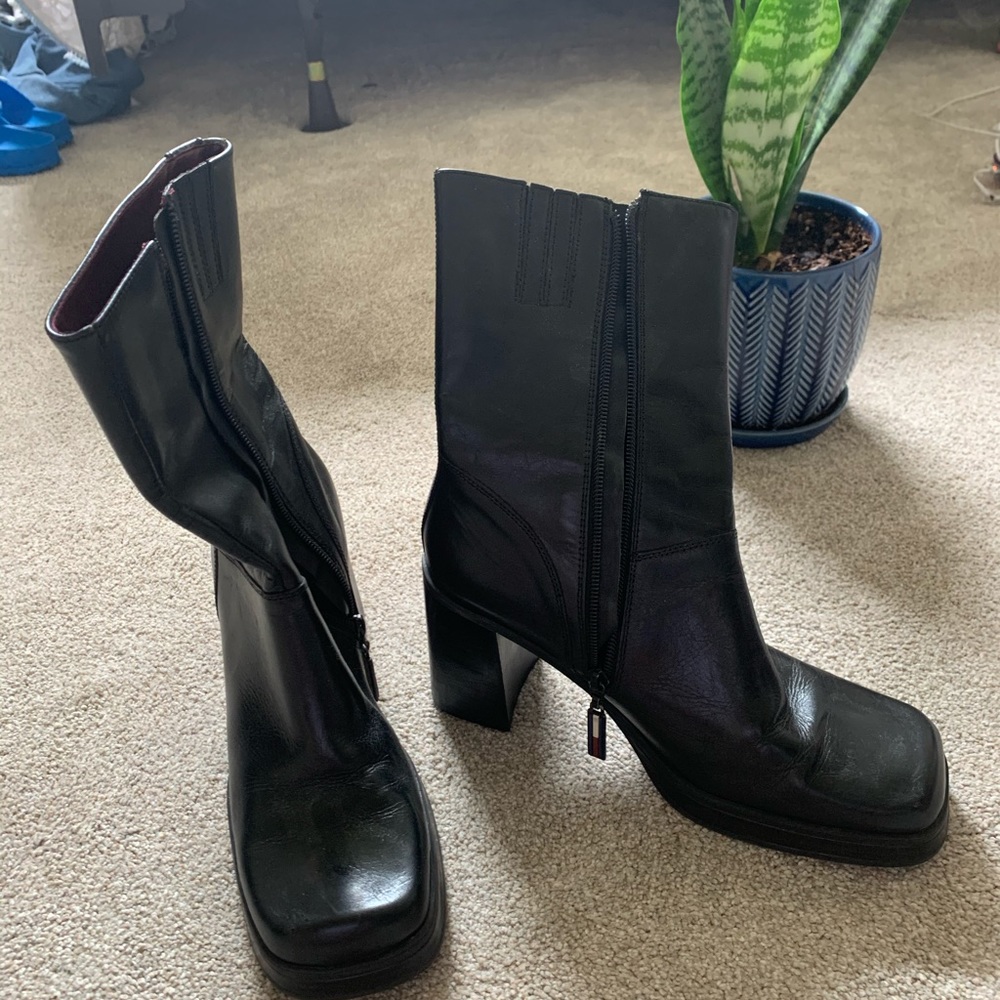 Tommy Hilfiger Block Heel Chunky Boots